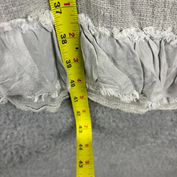 Tempo Paris Linen Dress Medium Lagenlook Boho Beachy Minimal Roomy Ruffle Flowy - Picture 8 of 10